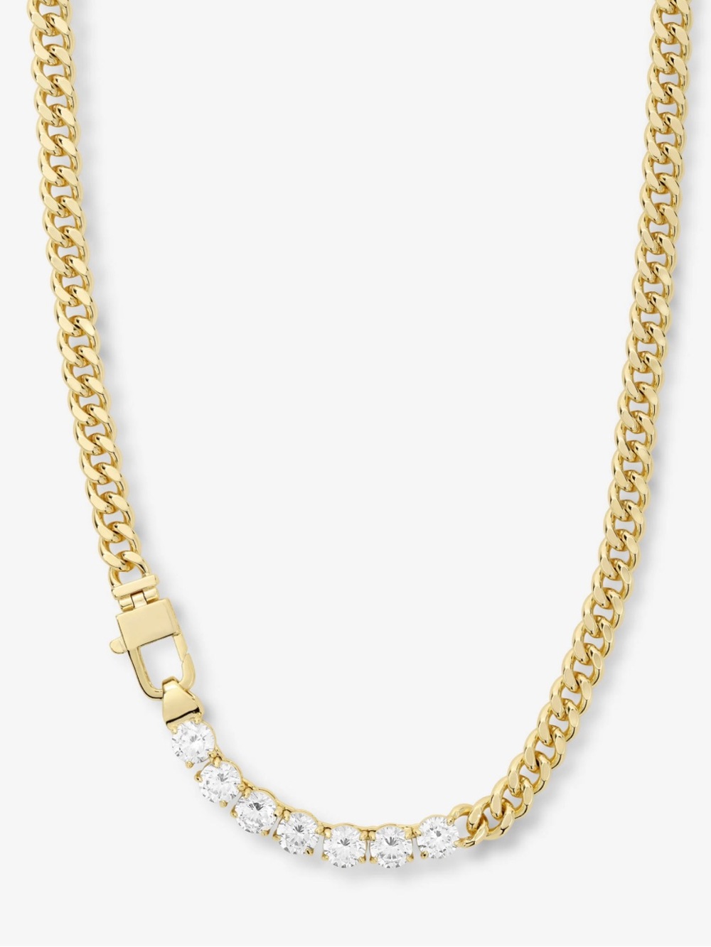 NWT Melinda Maria Gold “Julian Loves Diamonds Necklace 6.8mm”